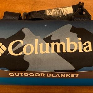 Columbia Blue and Black Outdoor Blanket